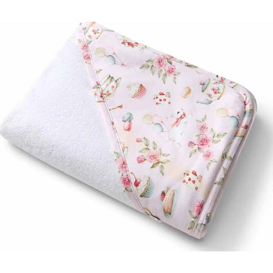 Snuggle Hunny Kids Alice’s Tea Party Organic Hooded Baby Towel | Aster & Ruby