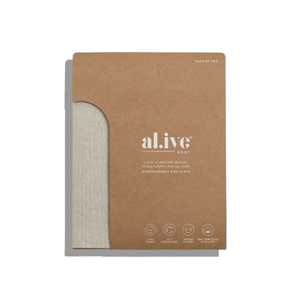 Al.ive Biodegradable Dish Cloth Pack of 2-Aster & Ruby