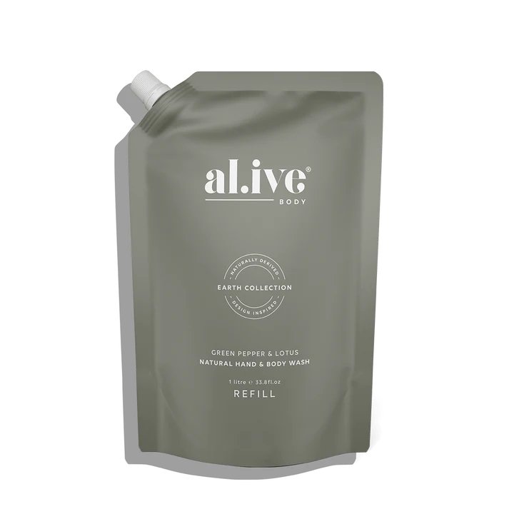 Al.ive Body 1L Wash Refill Green Pepper & Lotus-Aster & Ruby