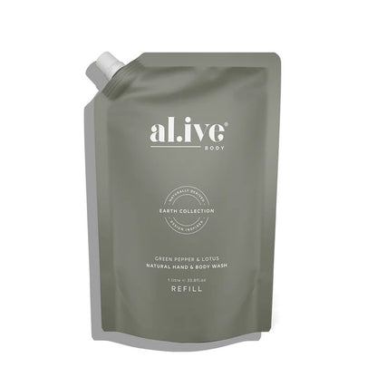 Al.ive Body 1L Wash Refill Green Pepper & Lotus-Aster & Ruby