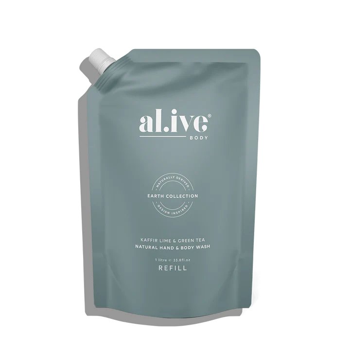 Al.ive Body 1L Wash Refill Kaffir Lime & Green Tea-Aster & Ruby