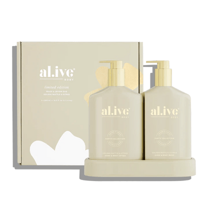 Al.ive Body Limited Wash & Lotion Duo - Golden Wattle & Citrus - Aster & Ruby