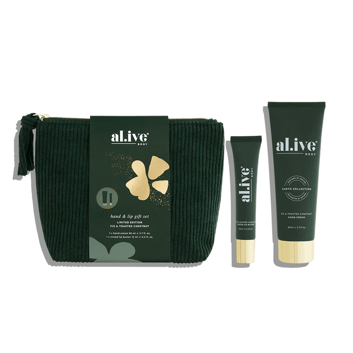 Al.ive Limited Edition Hand & Lip Gift Set - Fig & Toasted Chestnut - Aster & Ruby