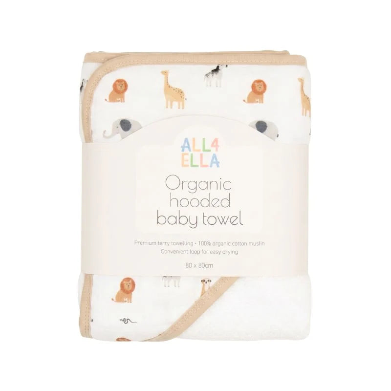Wild Animals Hooded Towel
