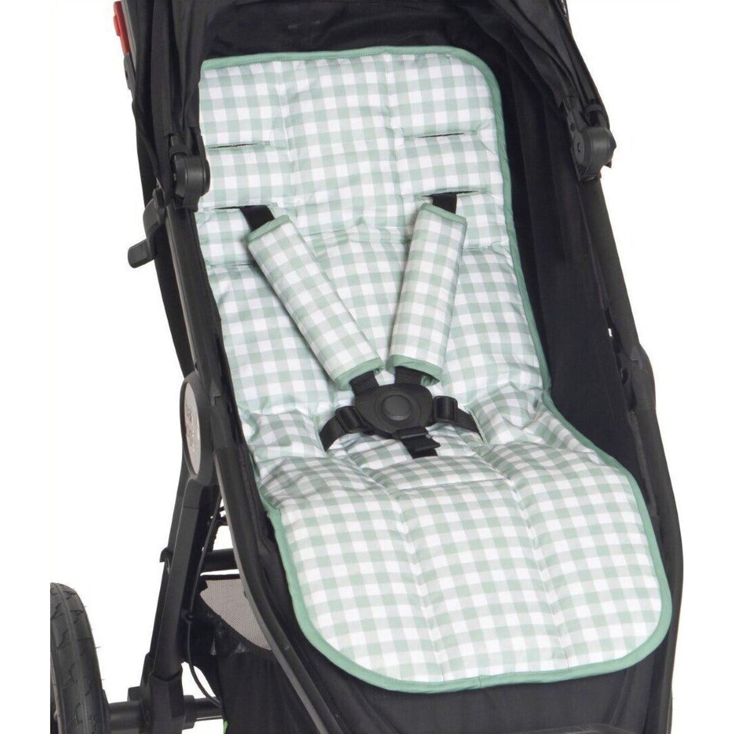 All4Ella Pram Liner Sage Gingham | Aster & Ruby