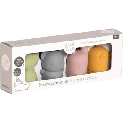 All4Ella Squeezy Silicone Bath Toys Animal Friends | Aster & Ruby