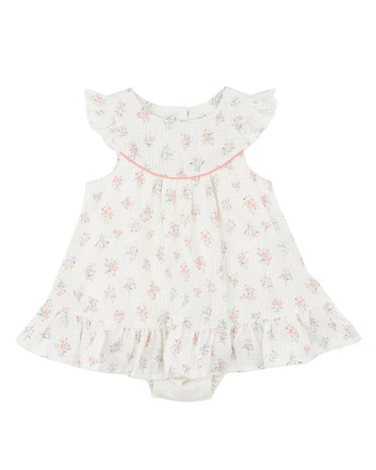 ANYA DISTY PRINT OVERLAY DRESS - Aster & Ruby