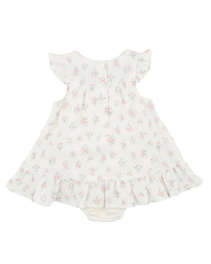 ANYA DISTY PRINT OVERLAY DRESS - Aster & Ruby
