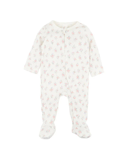ANYA DITSY PRINT ORGANIC LS ZIP ROMPER - Aster & Ruby