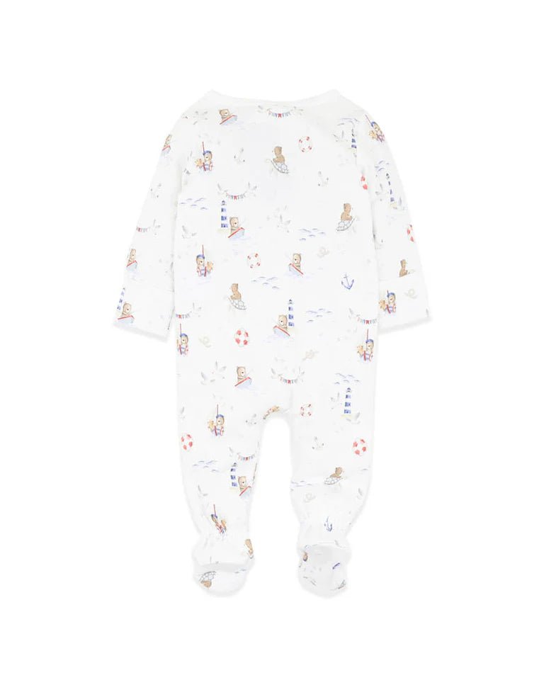 AXEL ORGANIC PRINT LS ZIP ROMPER - Aster & Ruby
