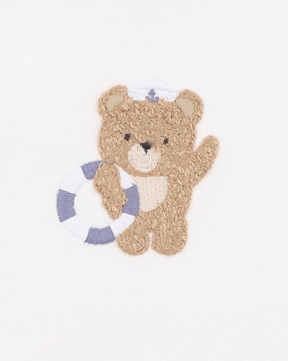 AXEL SAILOR BEAR ORGANIC BODYSUIT - Aster & Ruby