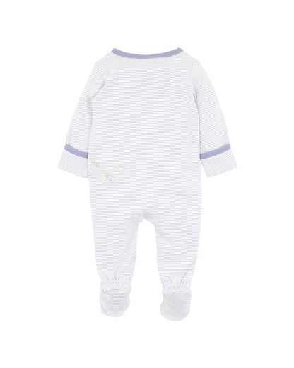 AXEL STRIPE ORGANIC LS ZIP ROMPER - Aster & Ruby