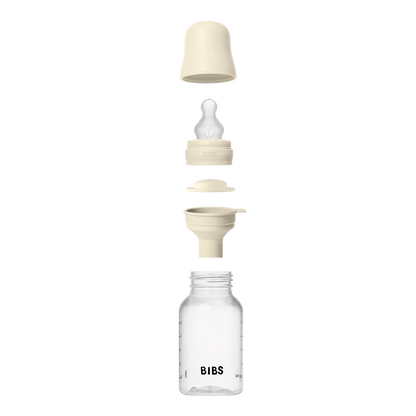 Baby Bottle Silicone 150ml Slow Flow Ivory - Aster & Ruby