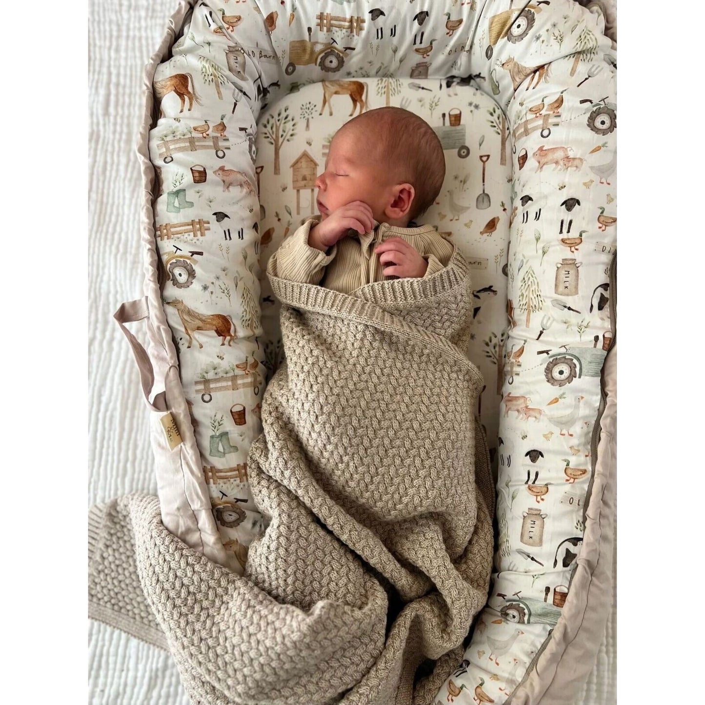 Cuddle Bug & Co Baby Lounger Farm Life | Aster & Ruby