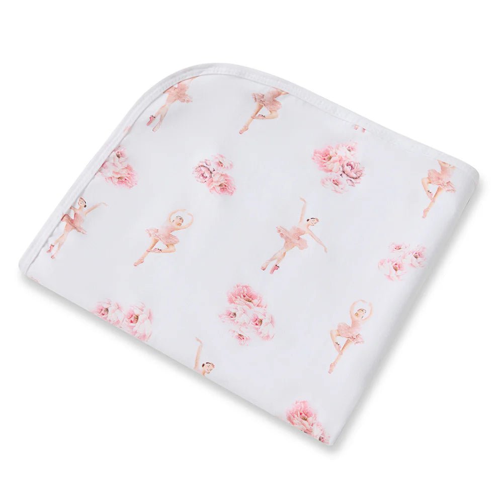 Ballerina Organic Jersey Wrap & Topknot Set - Aster & Ruby