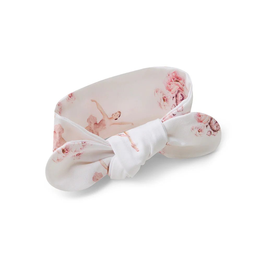 Ballerina Organic Jersey Wrap & Topknot Set - Aster & Ruby