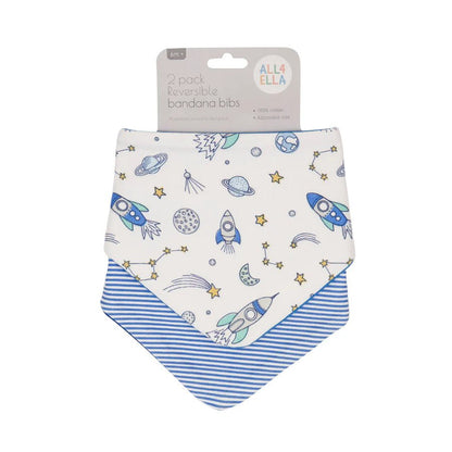 Bandana Bibs 2pk Blast Off - Aster & Ruby
