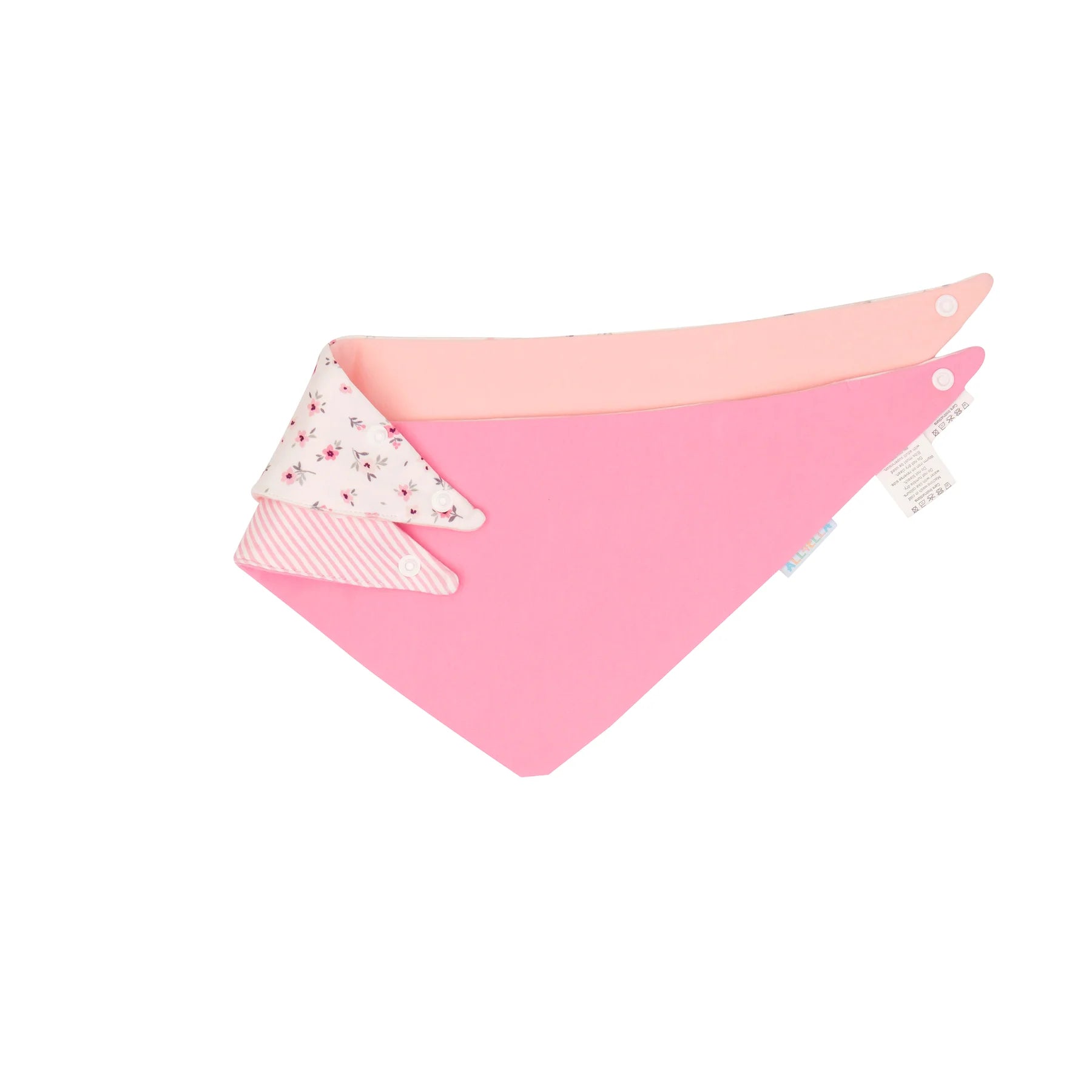Bandana Bibs 2pk Pink Petals - Aster & Ruby