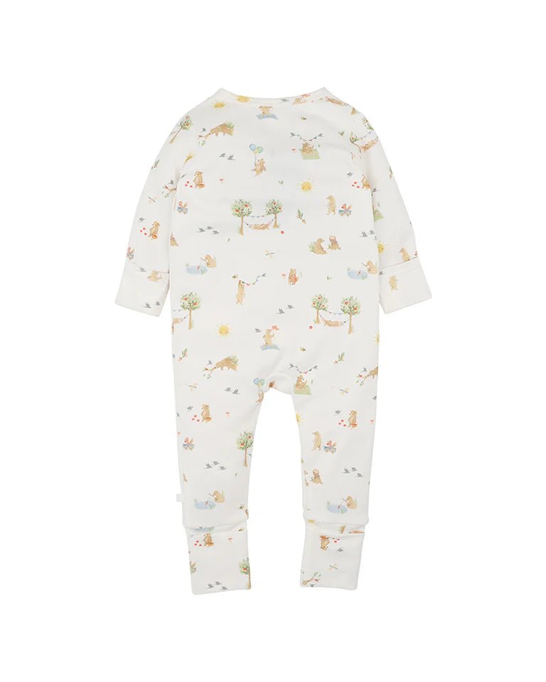 BEAR ORGANIC LS ZIPSUIT - Aster & Ruby