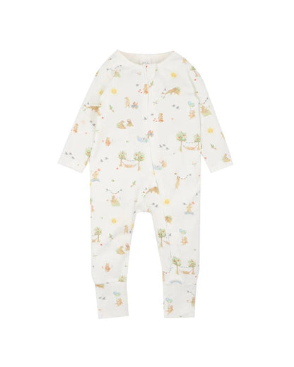 BEAR ORGANIC LS ZIPSUIT - Aster & Ruby