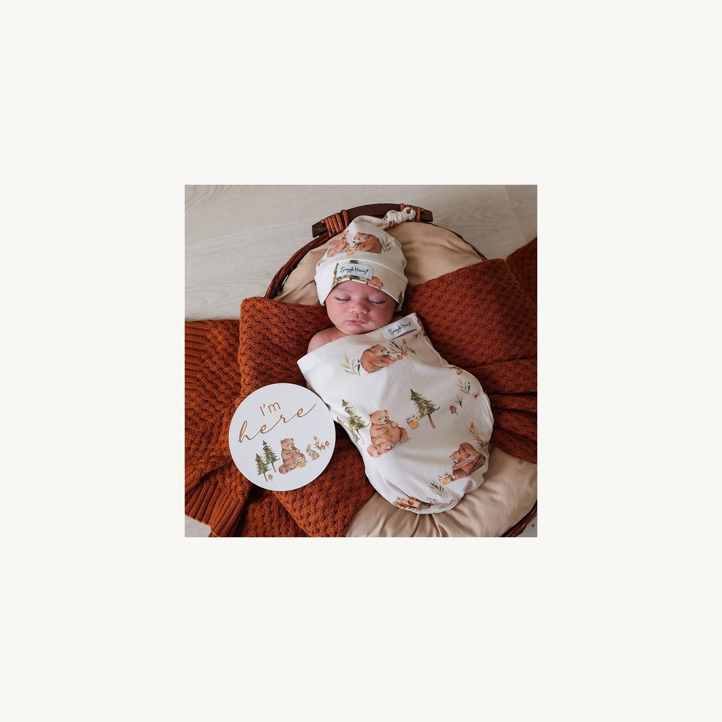 Snuggle Hunny Kids Bears & Bronze Reversible Milestone Cards | Aster & Ruby