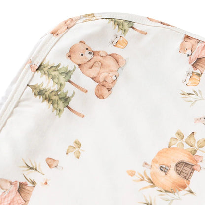 Bears Organic Jersey Wrap & Beanie Set - Aster & Ruby
