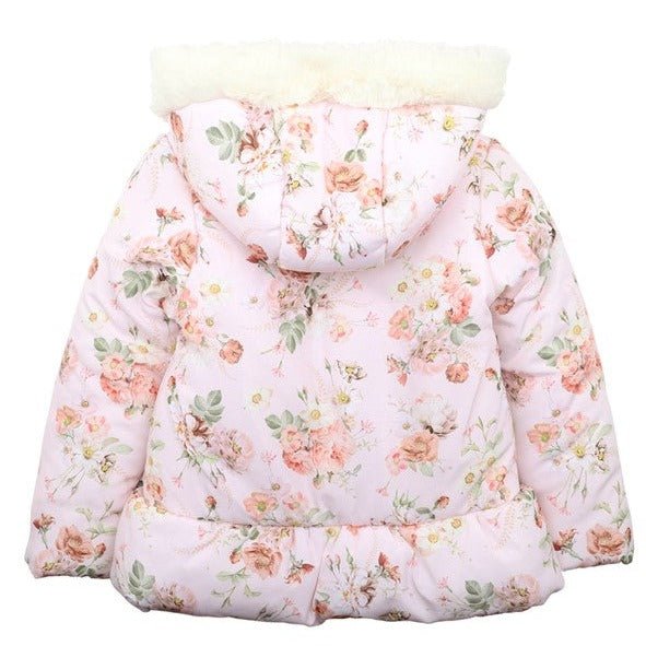 Bebe Dotti Print Hooded Coat 3-7 Yrs-Aster & Ruby