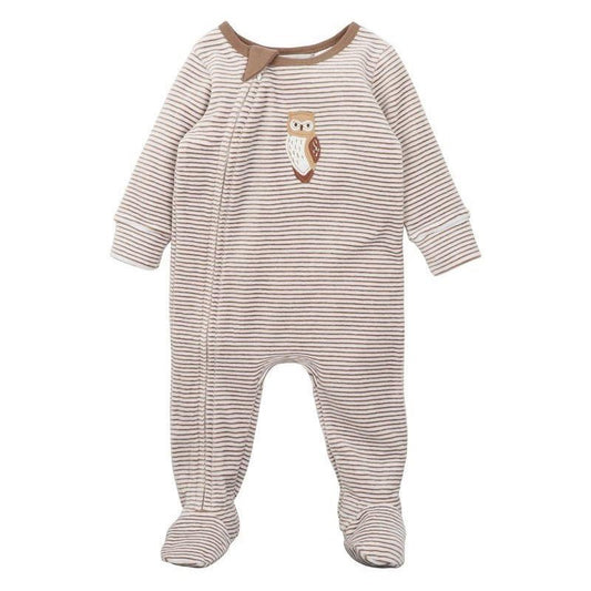 Bebe Eli Zip LS Velour Romper-Aster & Ruby