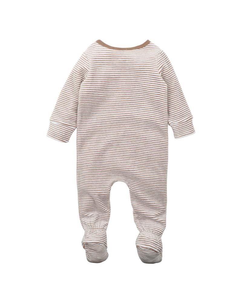 Bebe Eli Zip LS Velour Romper-Aster & Ruby