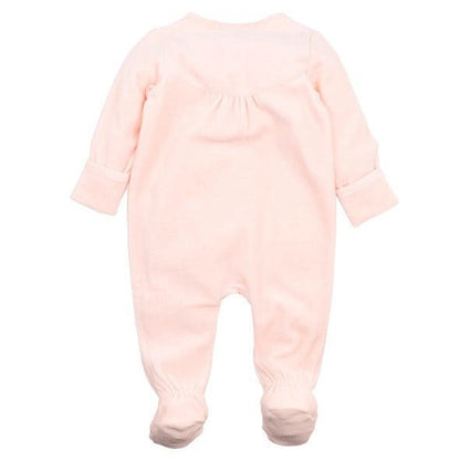 Bebe Thea Velour LS ZIP Onesie-Aster & Ruby