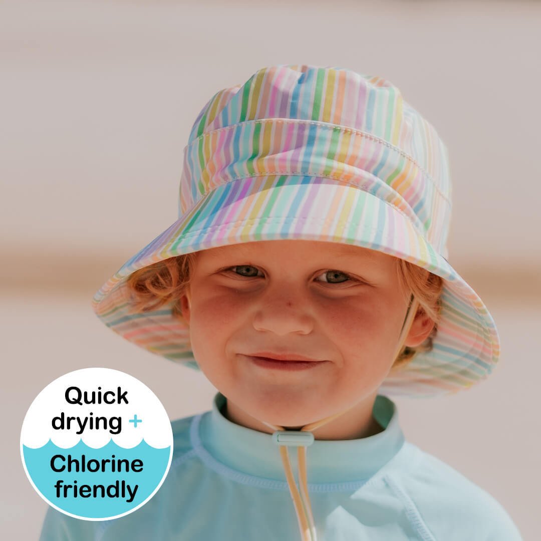 Bedhead Kids Beach Bucket Swim Hat Rainbow-Aster & Ruby