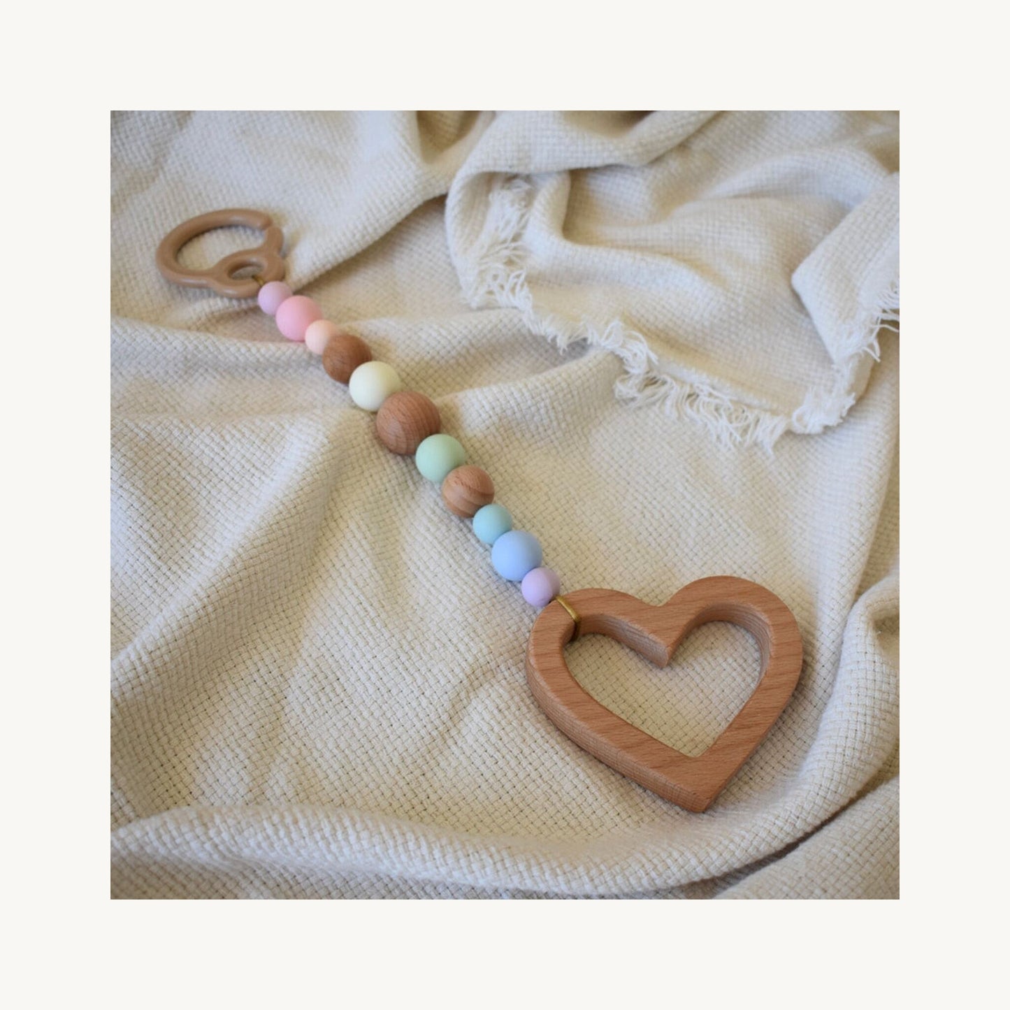 Bella Zailea Heart Pram Toy Pastel Rainbow | Aster & Ruby