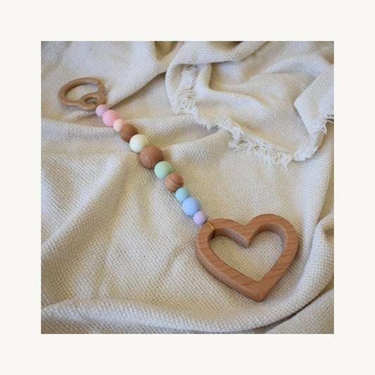 Bella Zailea Heart Pram Toy Pastel Rainbow | Aster & Ruby