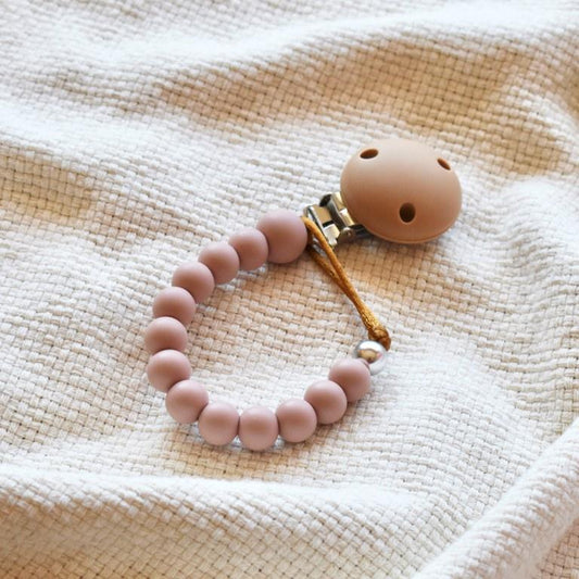 Bella Zailea Silicone Dummy Clip Dusty Pink - Aster & Ruby