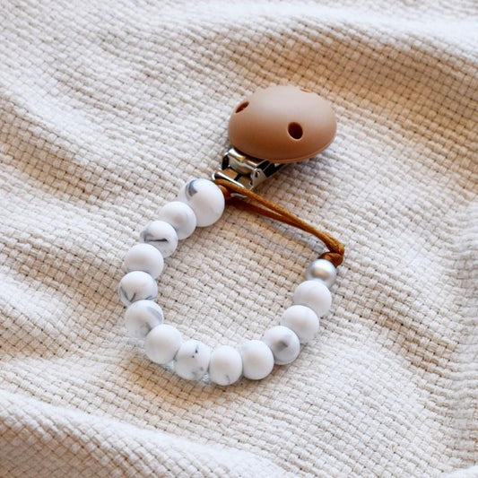 Bella Zailea Silicone Dummy Clip Marble-Aster & Ruby