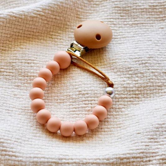 Bella Zailea Silicone Dummy Clip Peach-Aster & Ruby