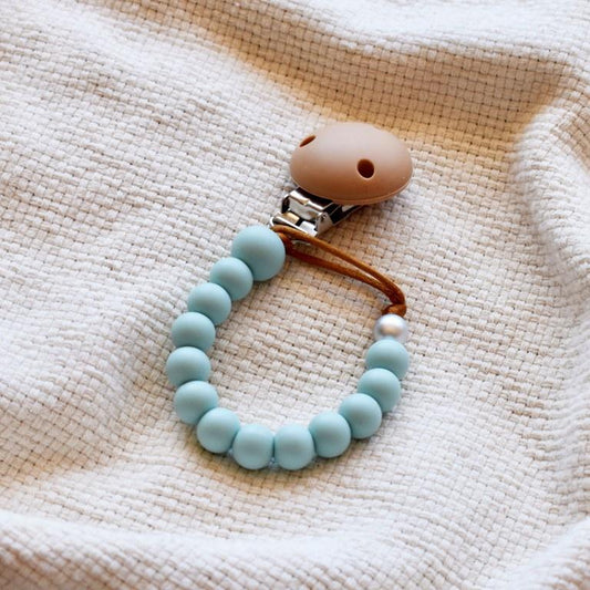 Bella Zailea Silicone Dummy Clip Seafoam-Aster & Ruby