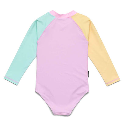 Long Sleeve Swimsuit Poolside Colourblock