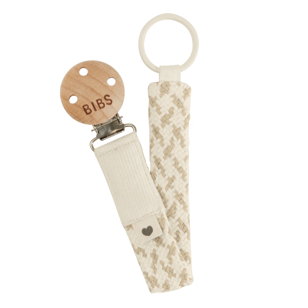 BIBS Paci Braid Dummy Clip-Aster & Ruby