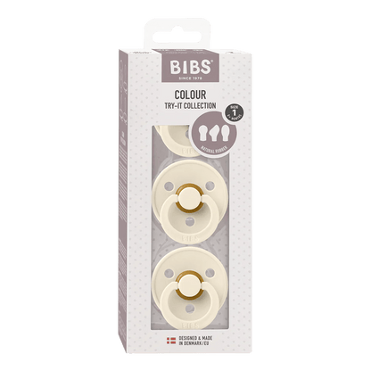 BIBS Try-it Colour 3pk Ivory-Aster & Ruby