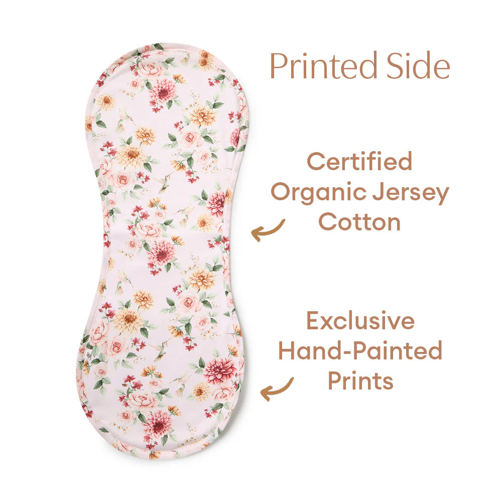 Birds & Blooms Organic Cotton Burp Cloth