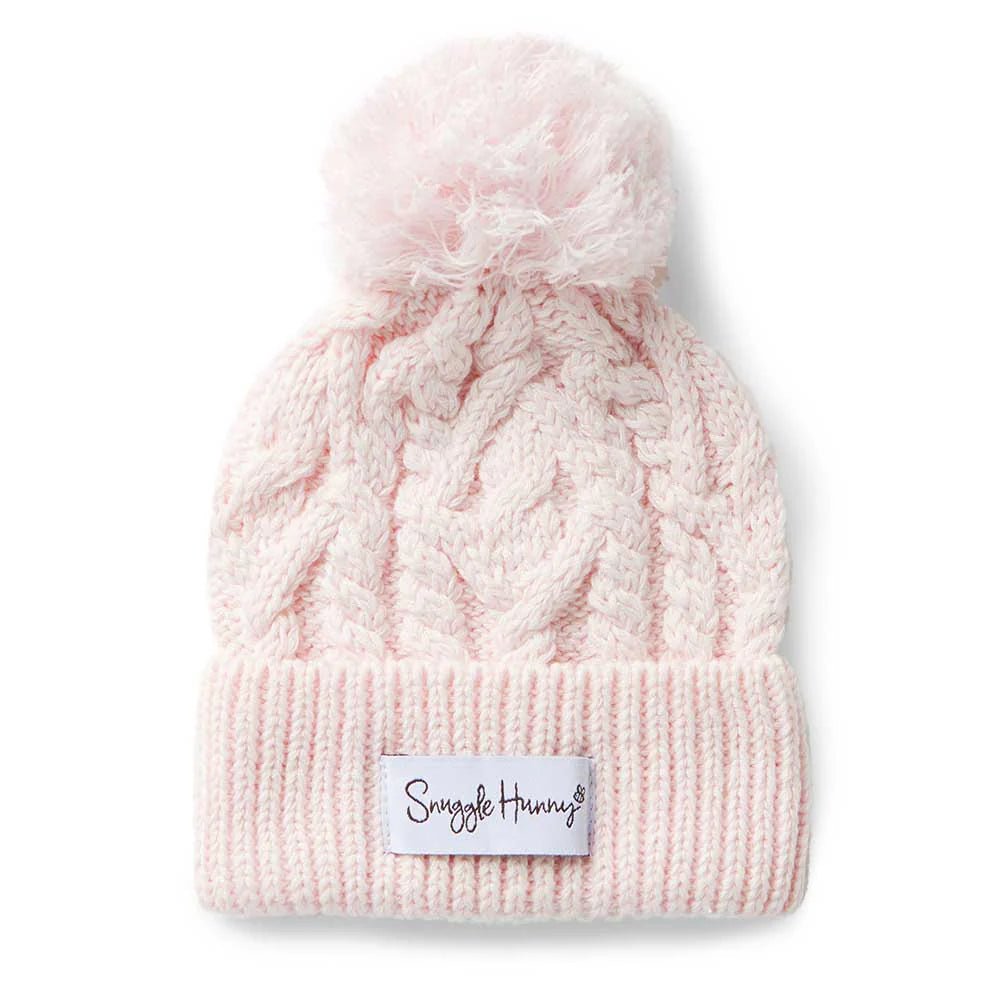Blush Pink Organic Baby Knit Beanie - Aster & Ruby