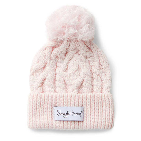 Blush Pink Organic Baby Knit Beanie - Aster & Ruby