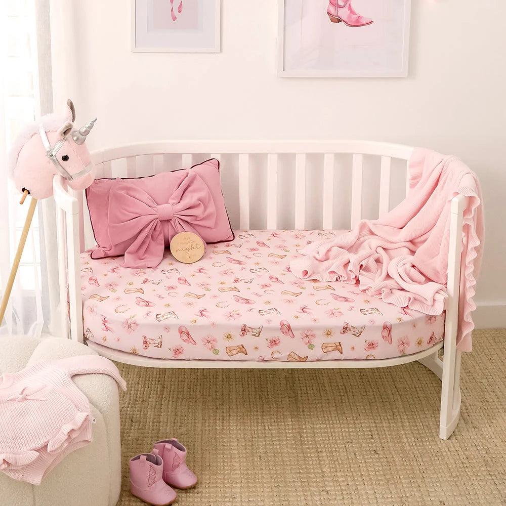 Boots & Bows Organic Fitted Cot Sheet
