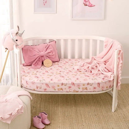 Boots & Bows Organic Fitted Cot Sheet