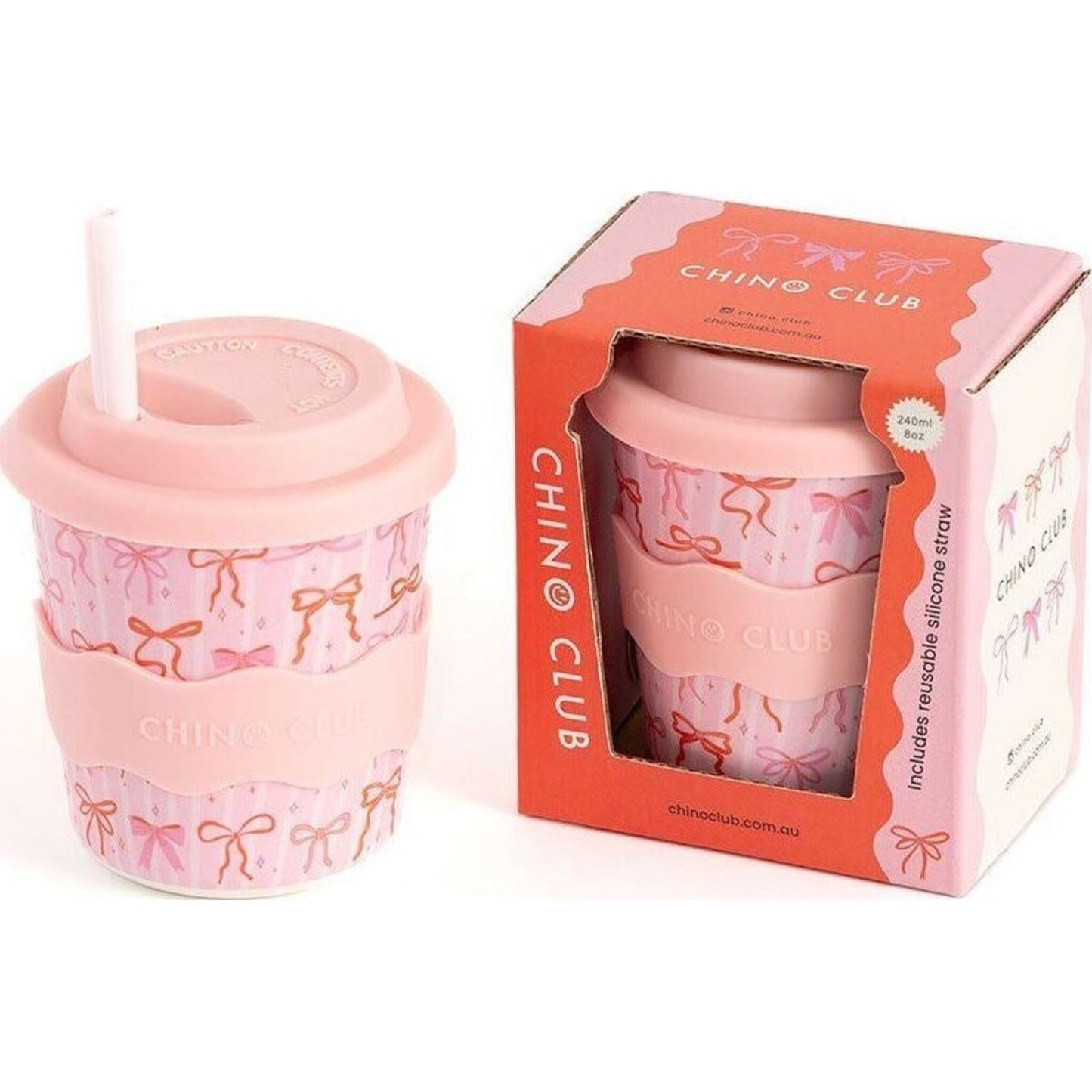 Chino Club Bows Kids Keep Cup 8oz | Aster & Ruby