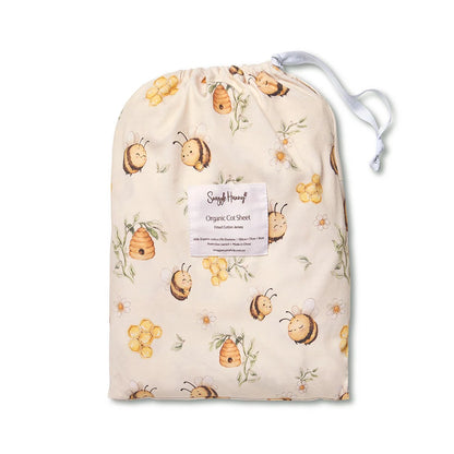 Bumblebees Organic Fitted Cot Sheet
