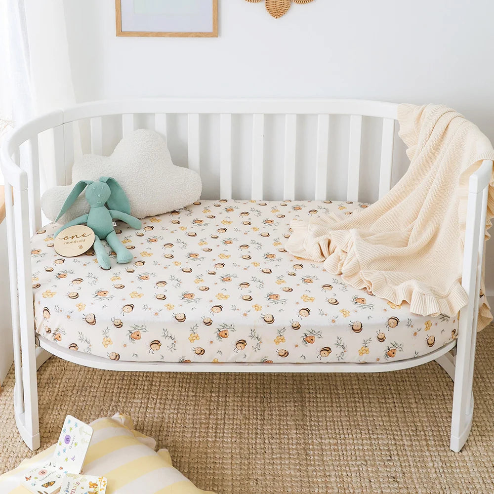 Bumblebees Organic Fitted Cot Sheet