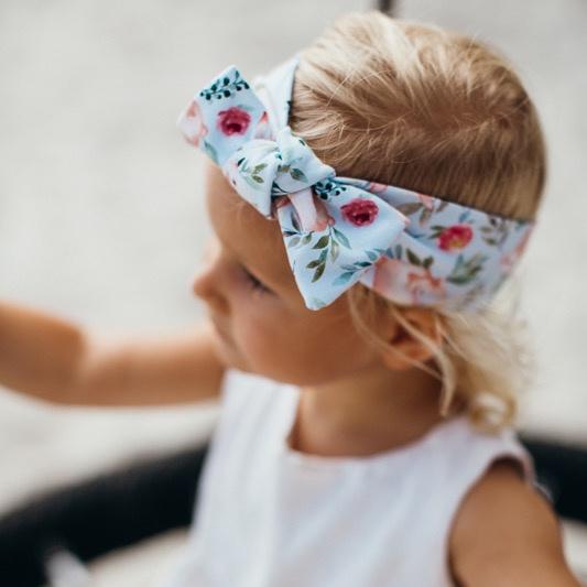 Bunny Garden Bow Headband-Aster & Ruby