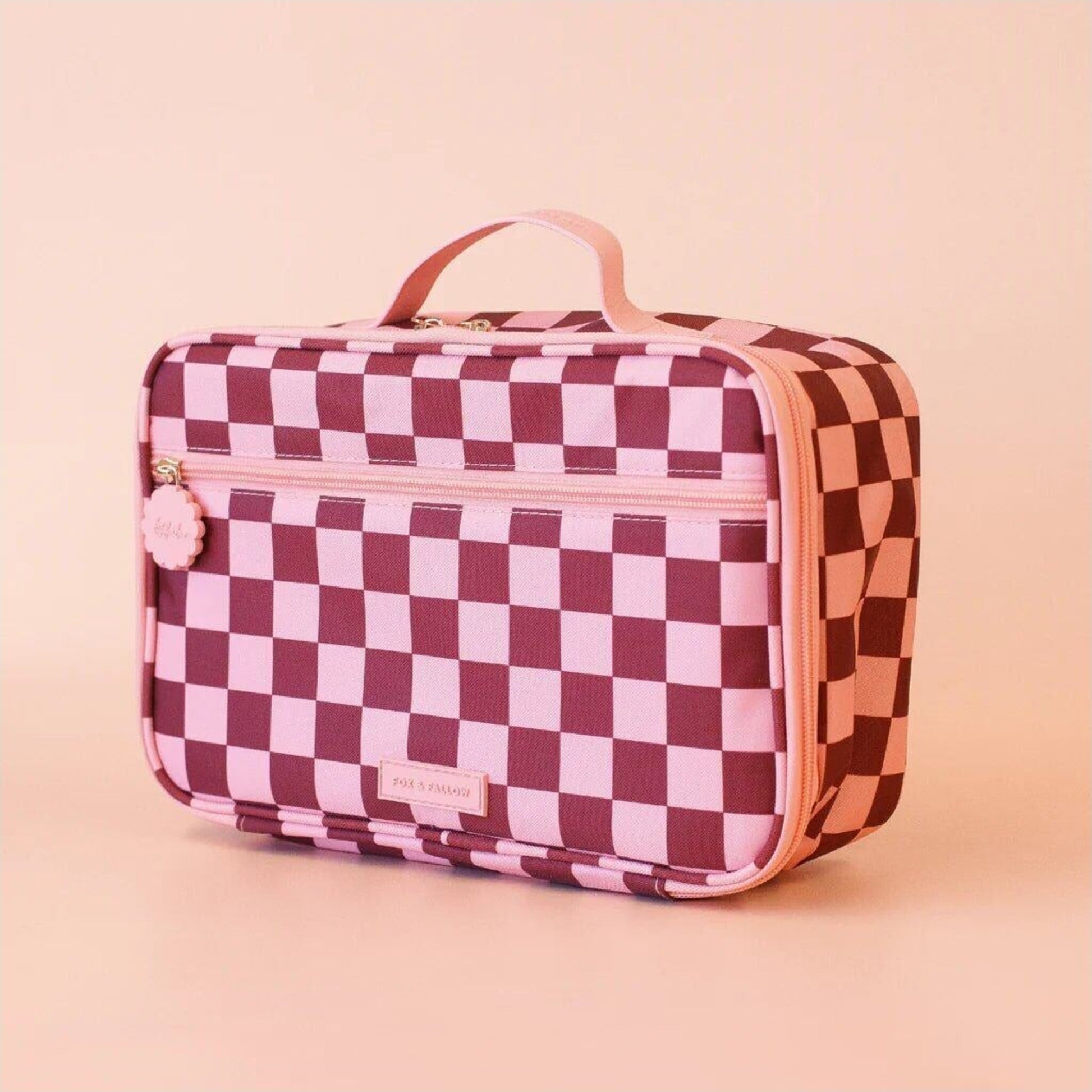 Fox & Fallow Cherry Check Large Lunch Bag | Aster & Ruby